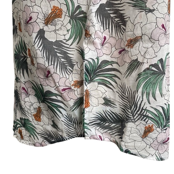 Surf Bazaar Floral Tropical Cotton Buttondown Shirt XS/S Relaxed Fit Beach Cover - Picture 8 of 12